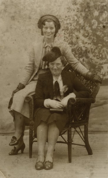 Eva Clerkin and a friend