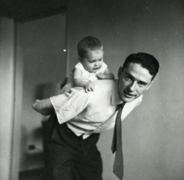 Young father and baby