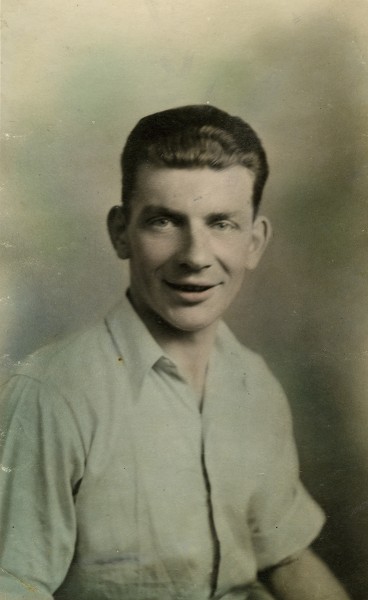Hand-tinted photograph of Joe Masterson
