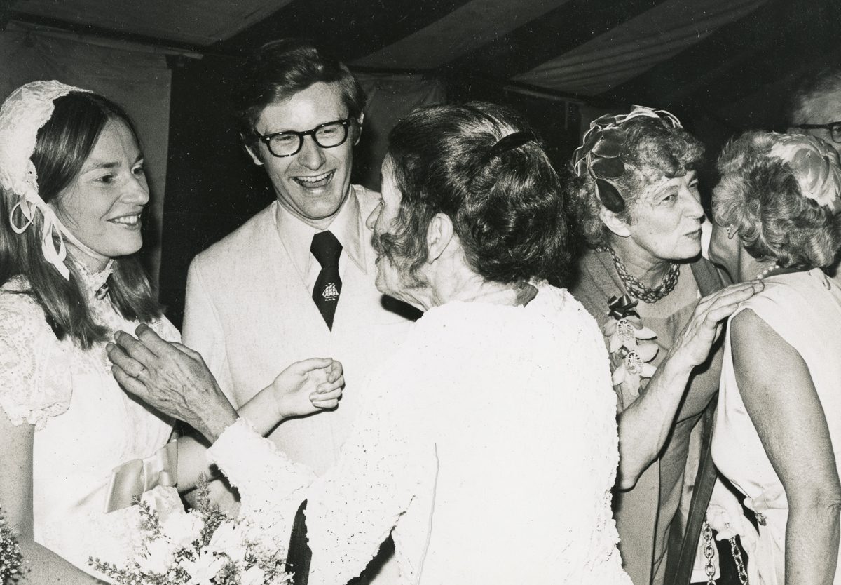 Kennedy // Massachusetts & Connecticut :: Moira Kennedy and Cormac O'Malley at their wedding reception, Sturbridge, Massachusetts, September 18th 1971