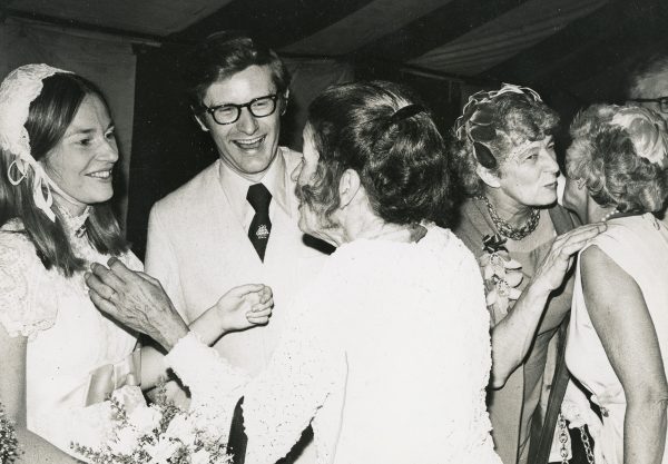 Moira Kennedy and Cormac O\'Malley at their wedding reception, Sturbridge, Massachusetts, September 18th 1971